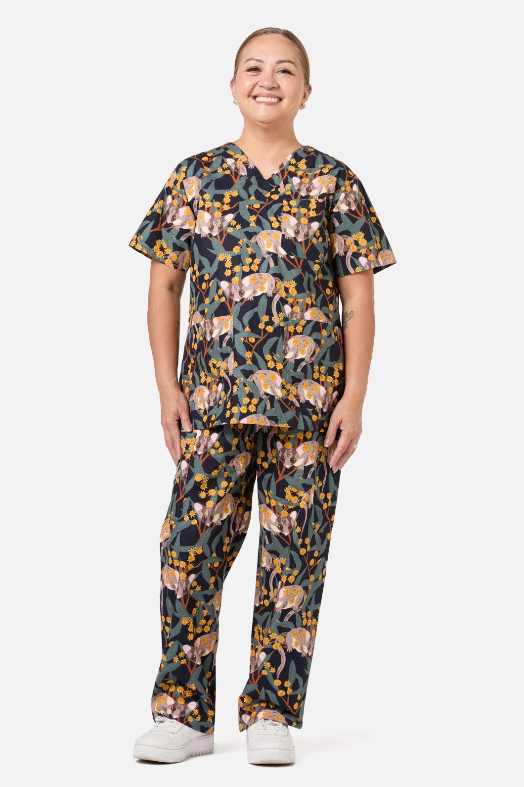 Navy Fairy Possum Scrub Set