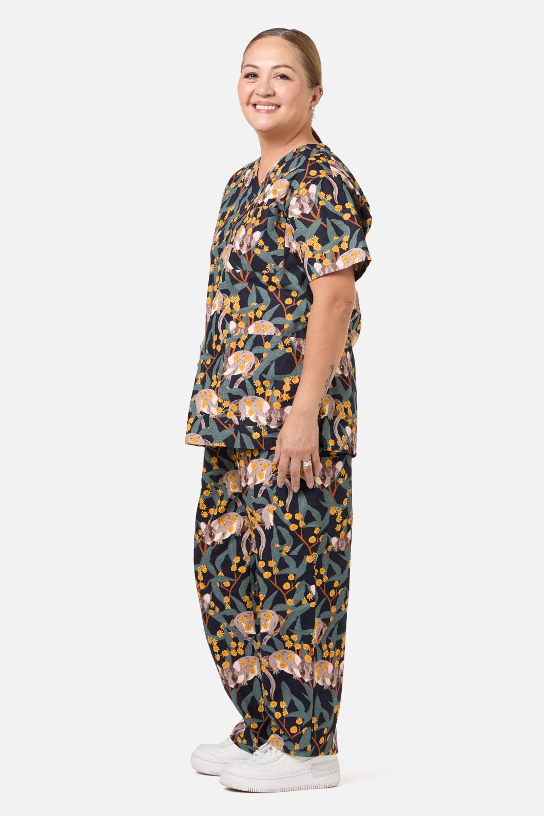 Navy Fairy Possum Scrub Set