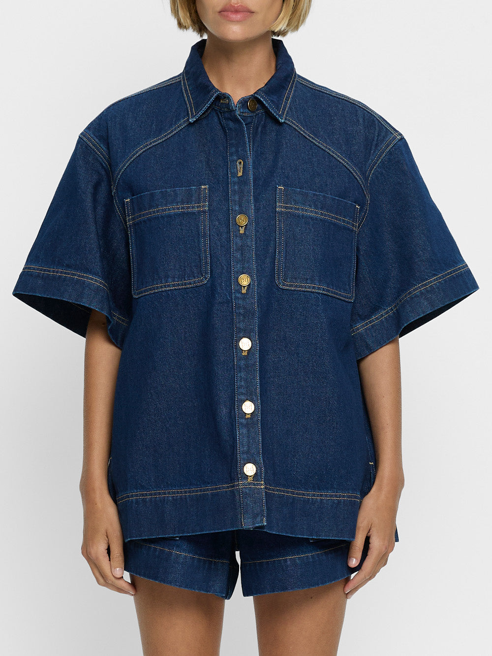 Paloma Denim Shirt - Dark Indigo