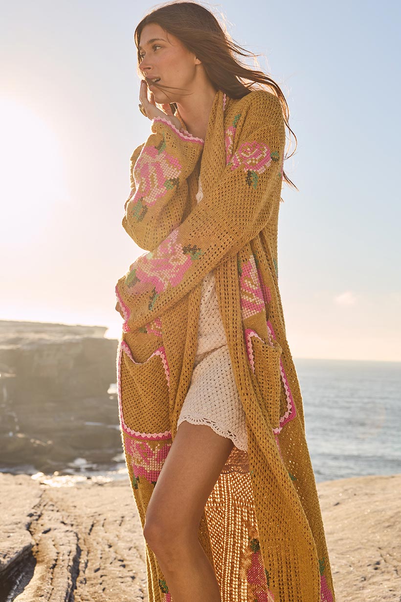 Coastal Granny Maxi Cardigan