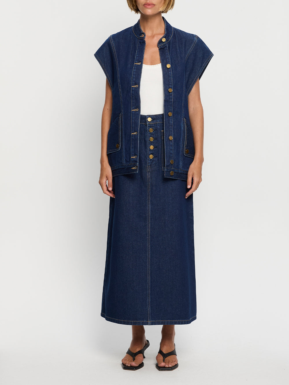 Remi Denim Midi Skirt