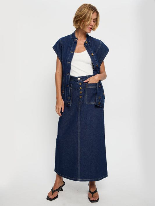 Remi Denim Midi Skirt