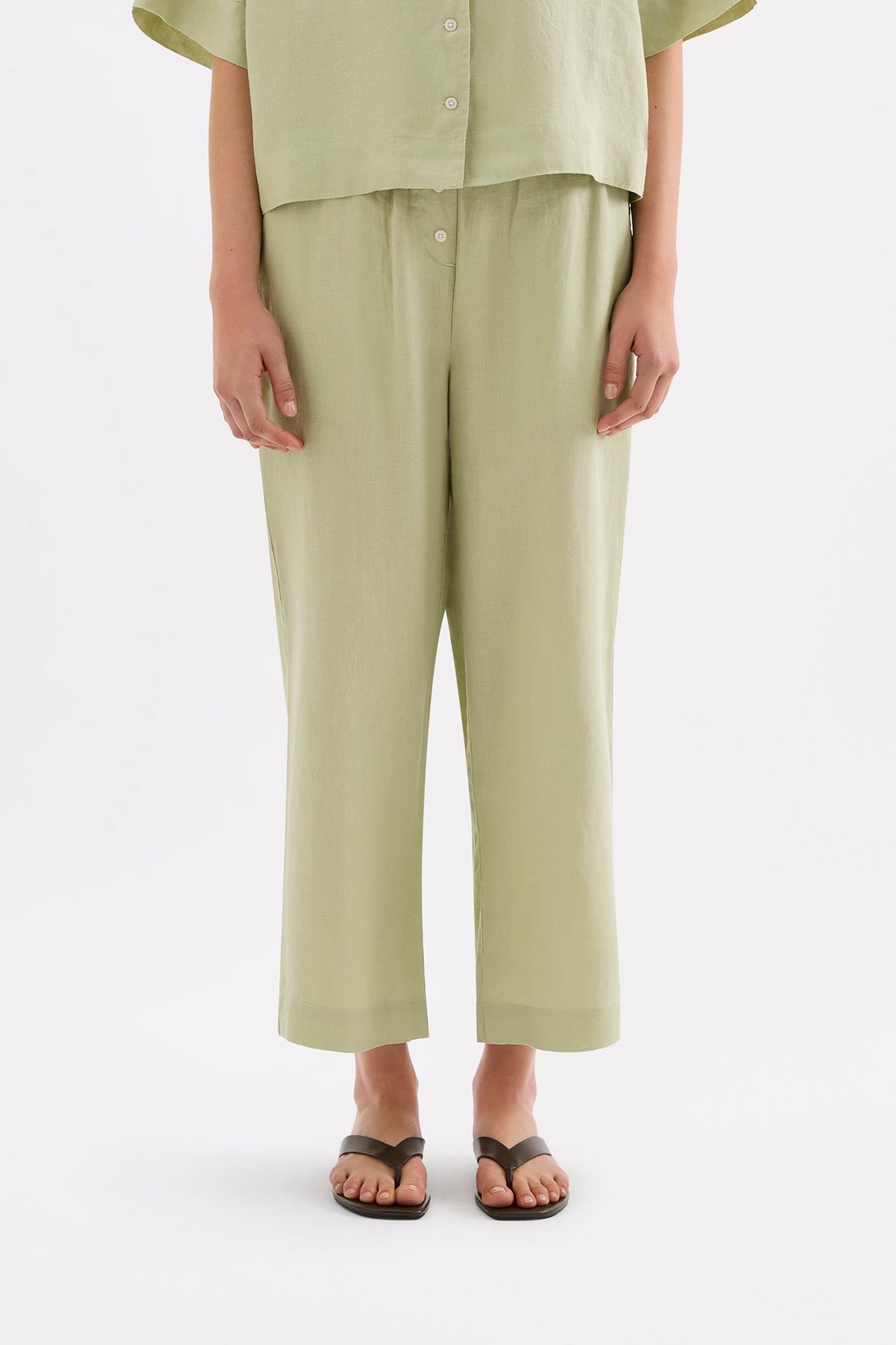 Lounge Linen Crop Pant
