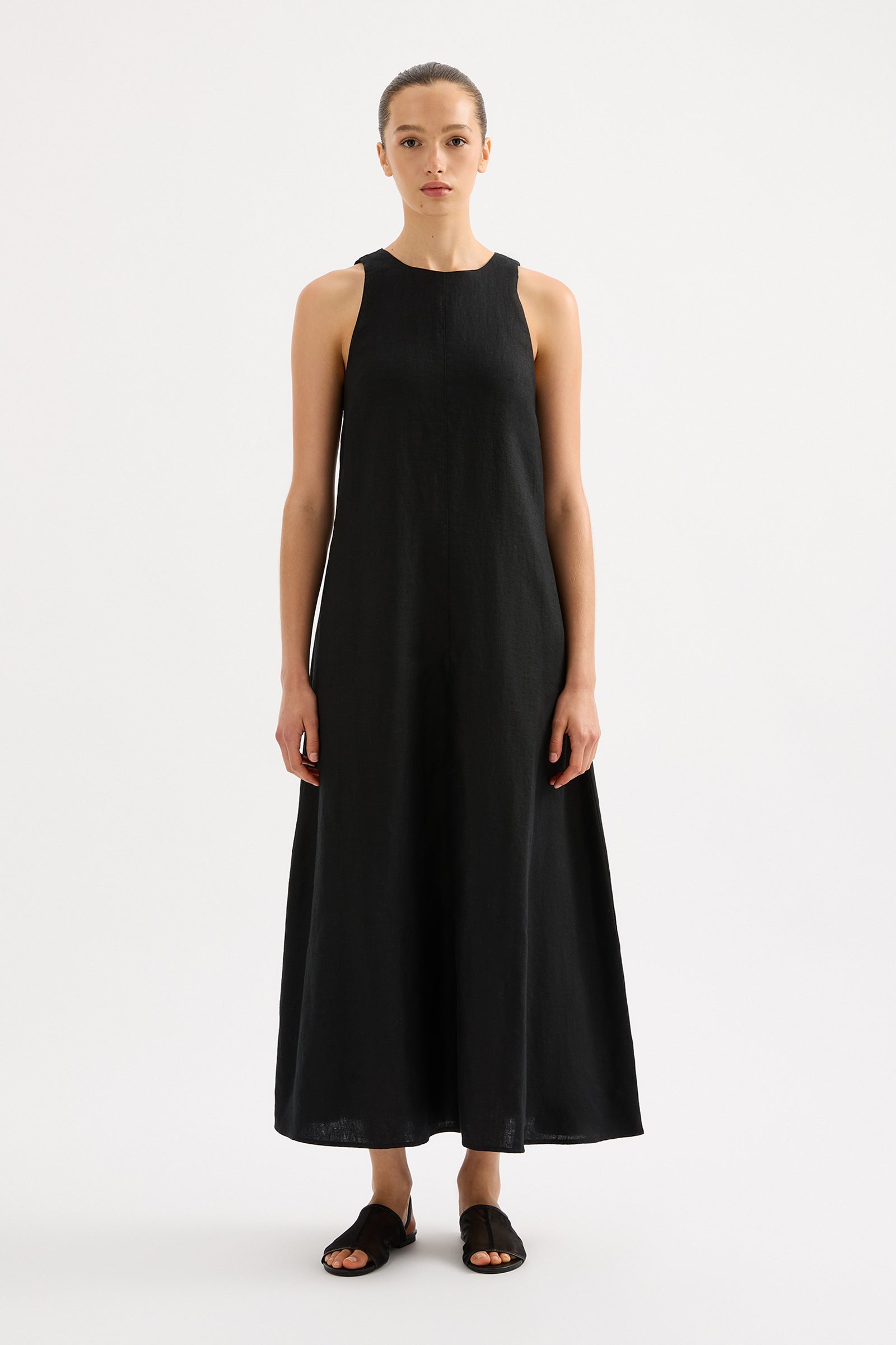 Desi Linen Maxi Dress