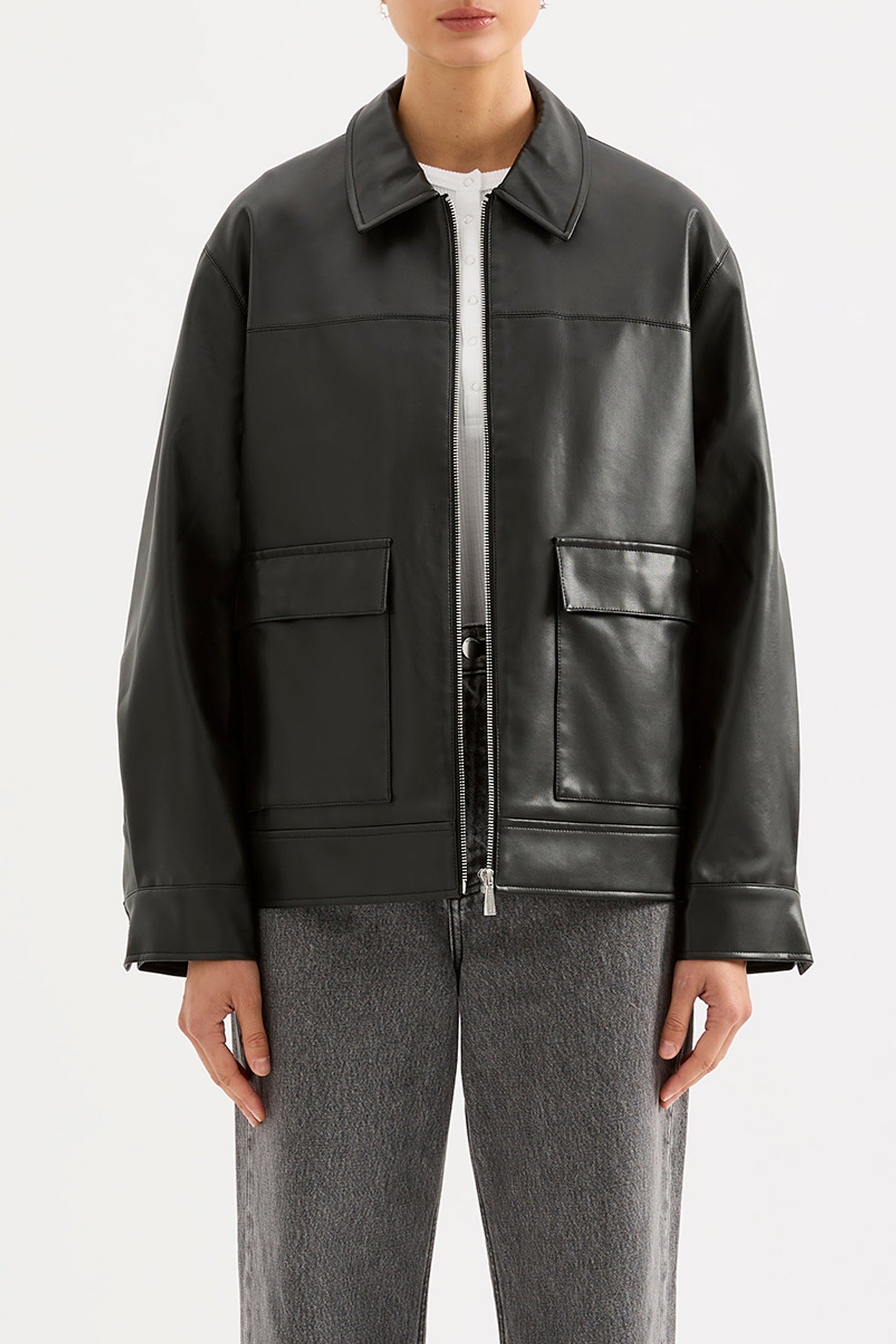 Yaz Faux Leather Jacket