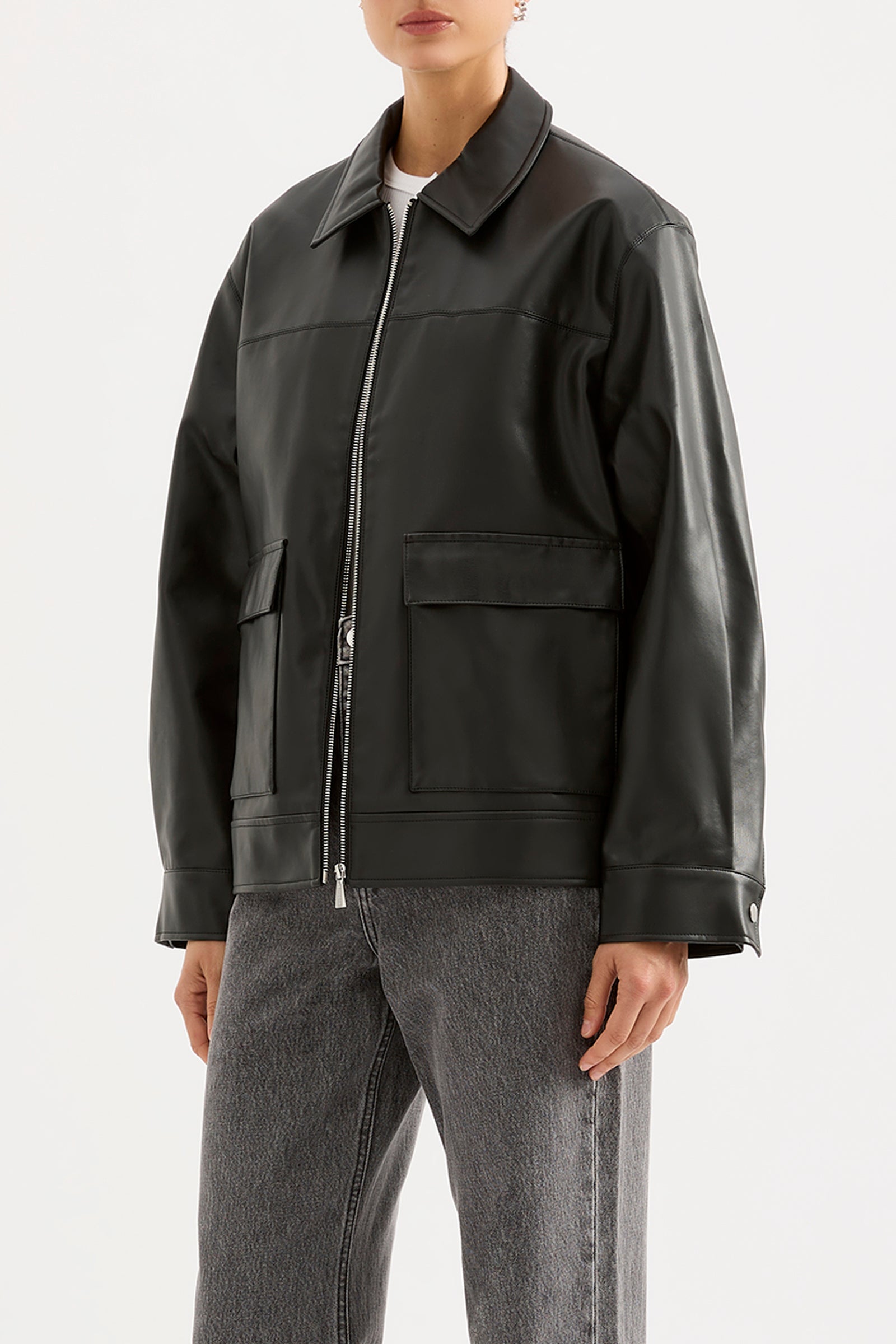 Yaz Faux Leather Jacket