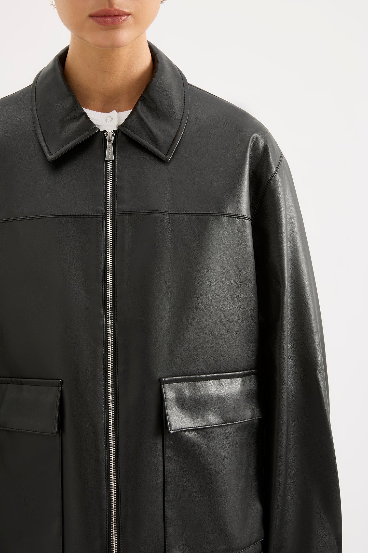 Yaz Faux Leather Jacket