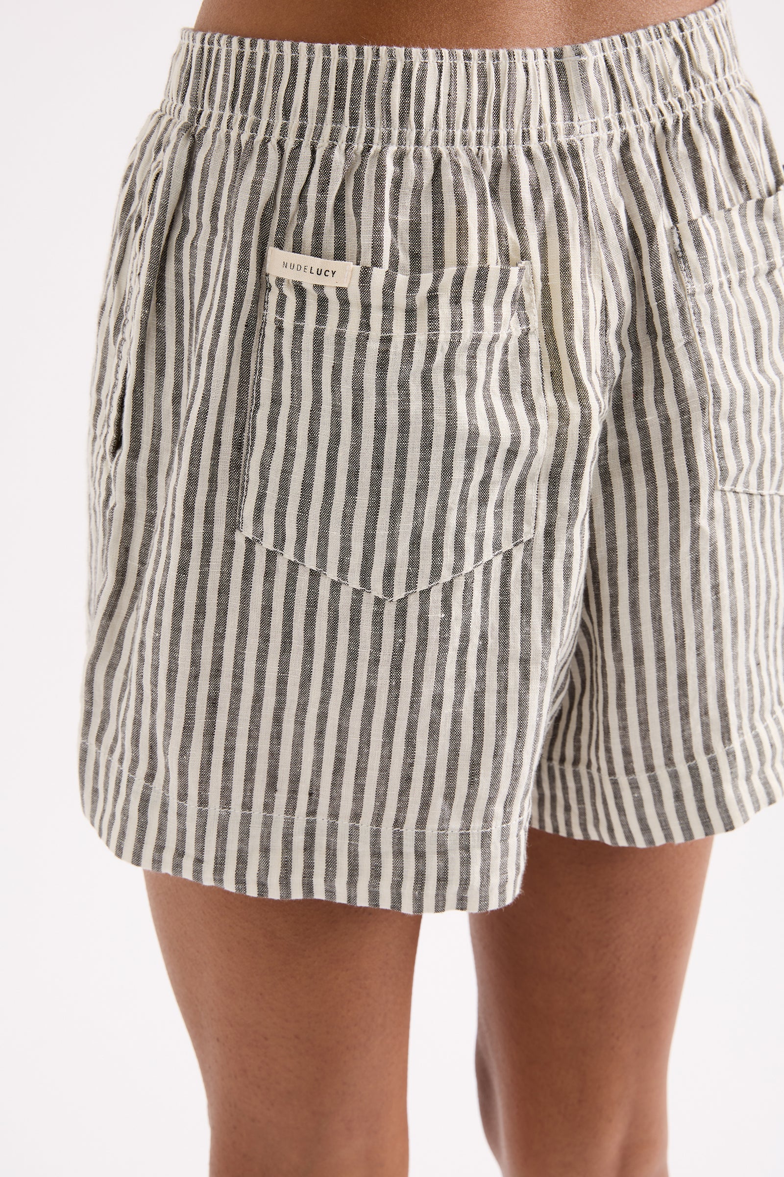 Lounge Stripe Linen Short