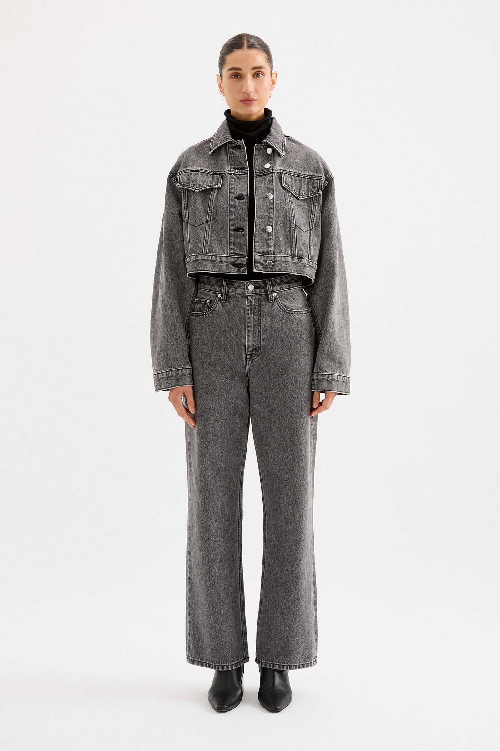 Organic Denim Crop Jacket