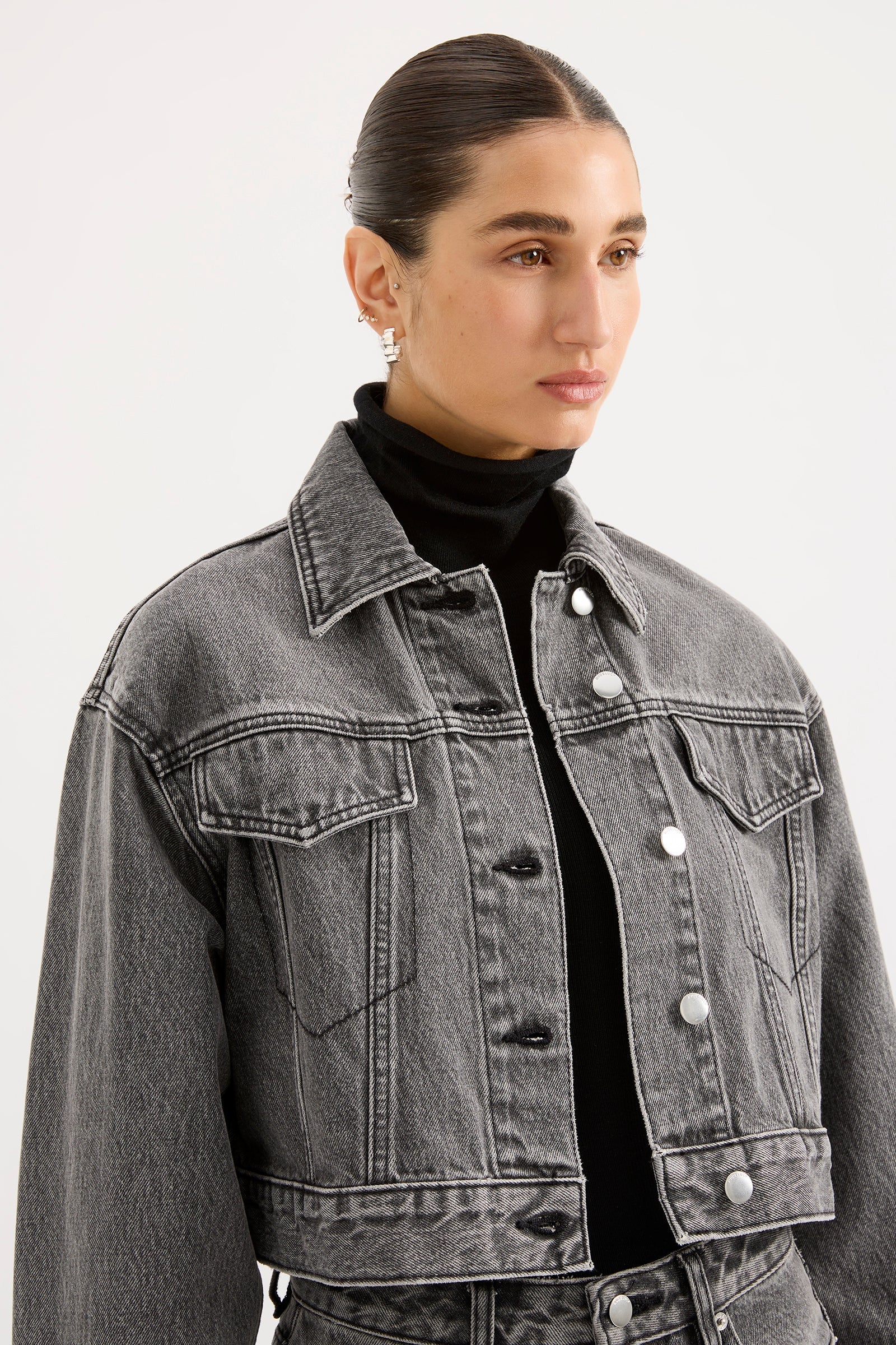 Organic Denim Crop Jacket