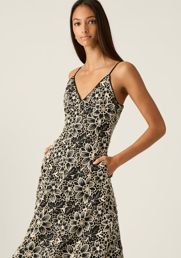 Amelia Embroidery Midi Dress