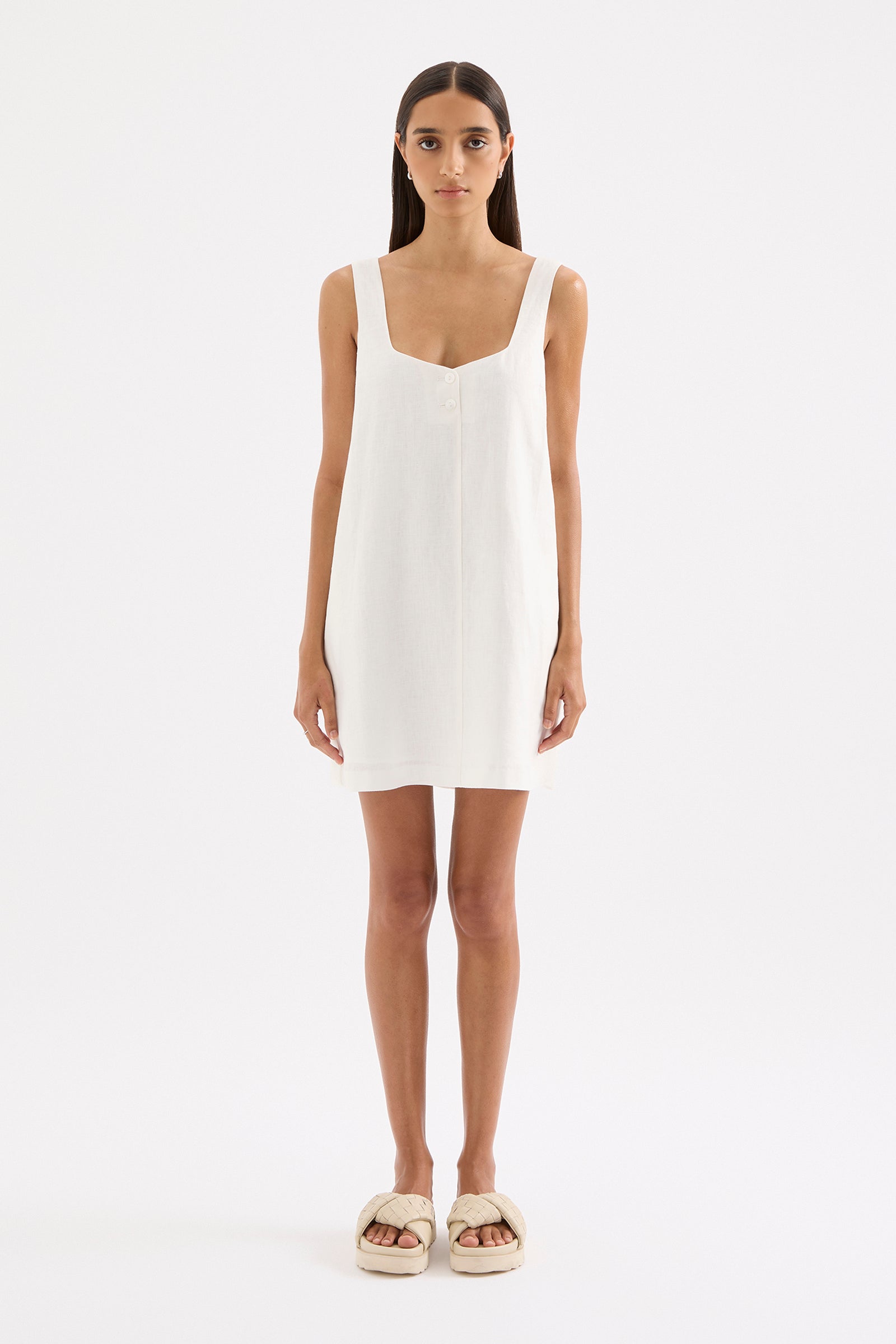 ZEPHYR LINEN MINI DRESS