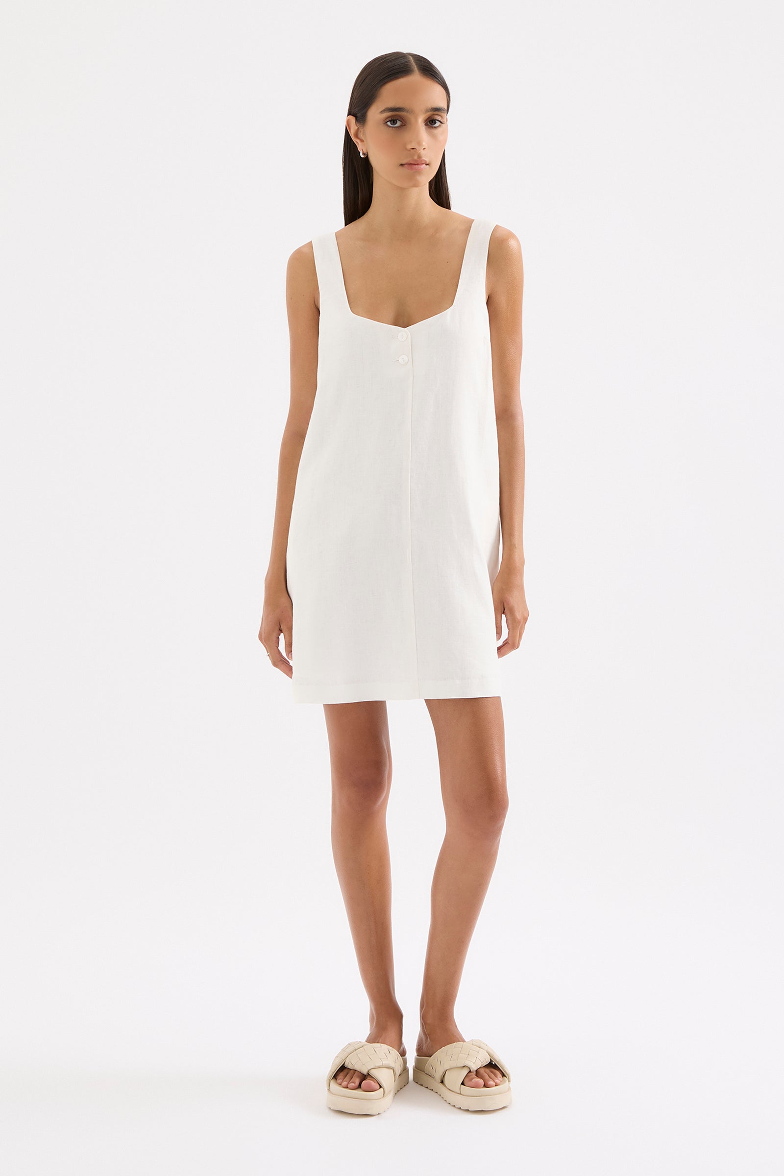 ZEPHYR LINEN MINI DRESS