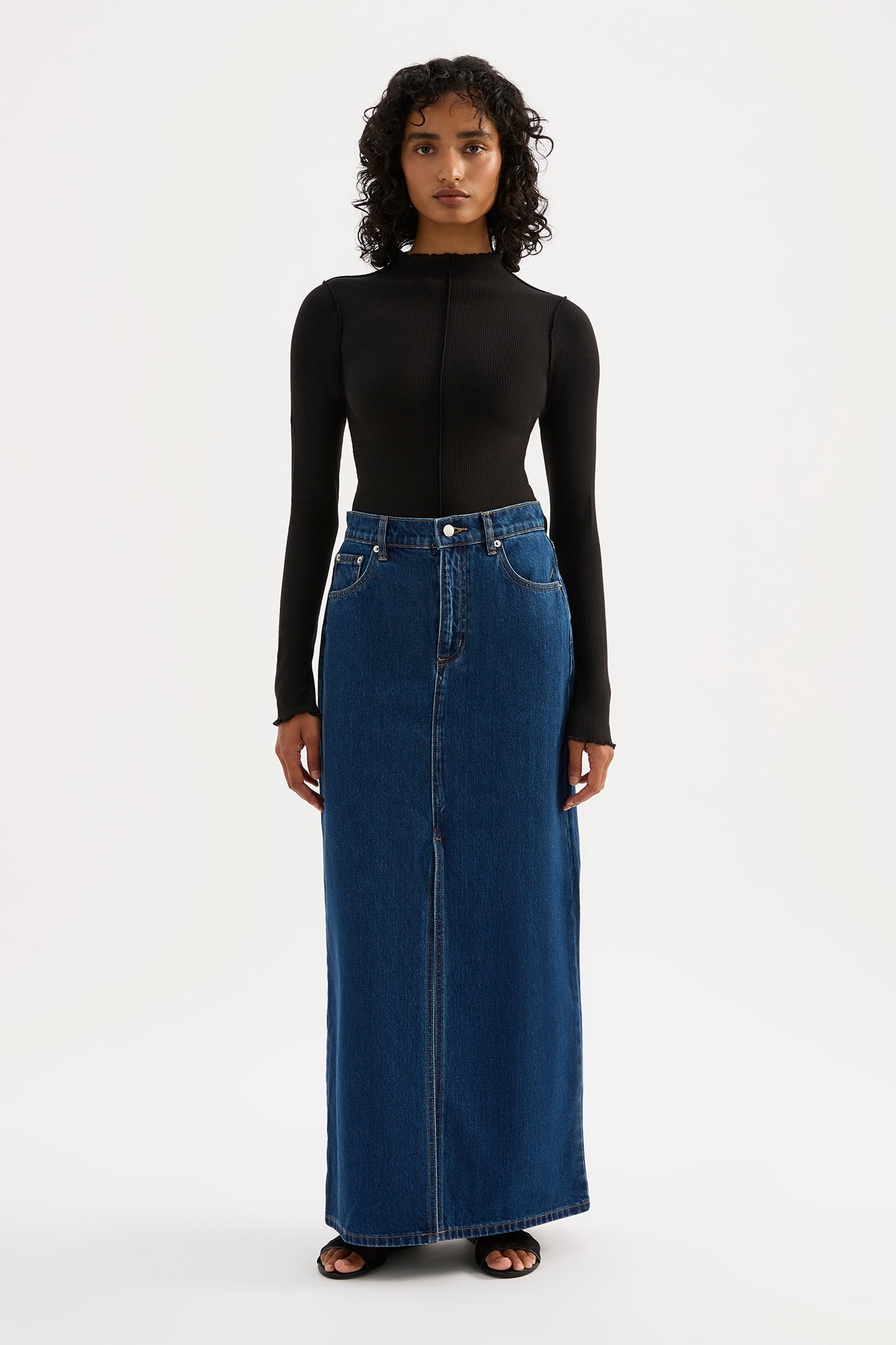 Sia Denim Maxi Skirt