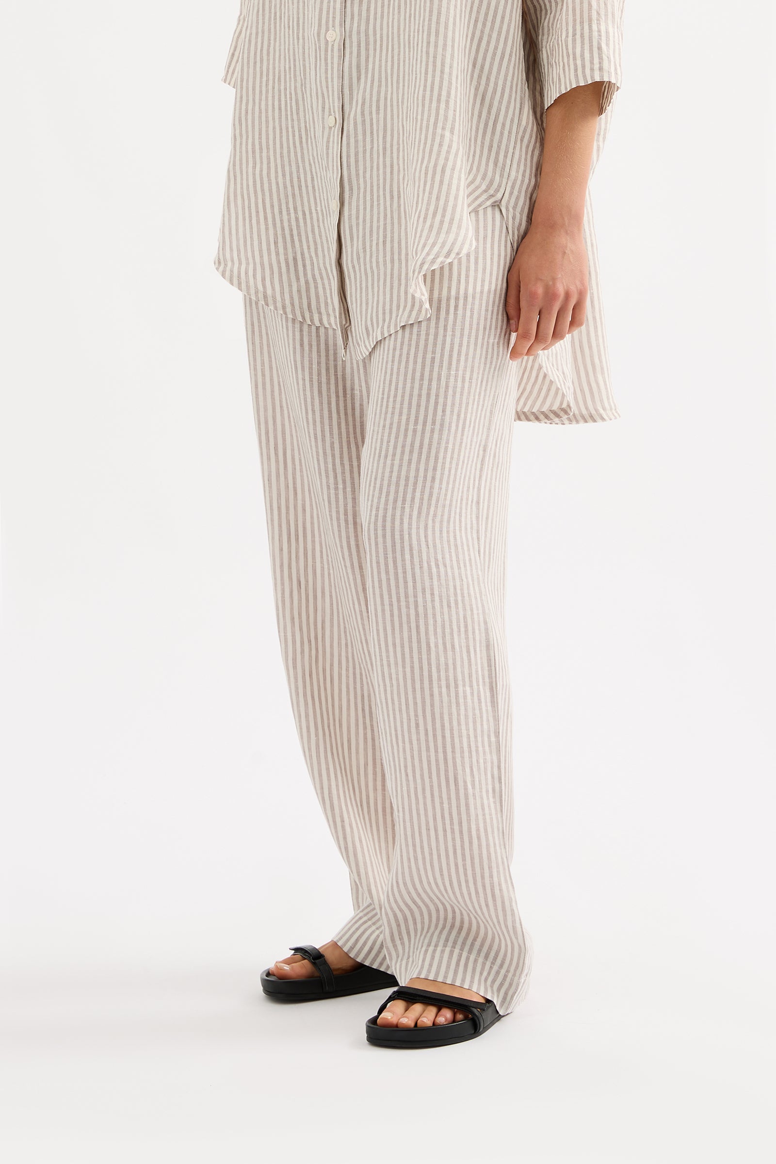 Lounge Stripe Linen Pant