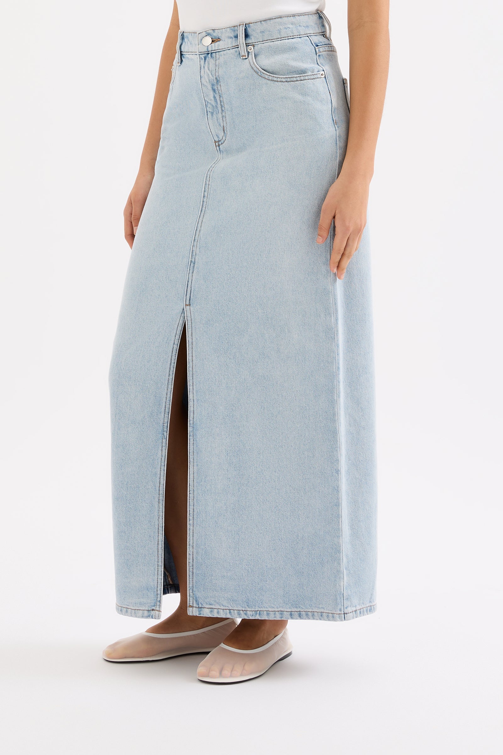 Sia Denim Maxi Skirt