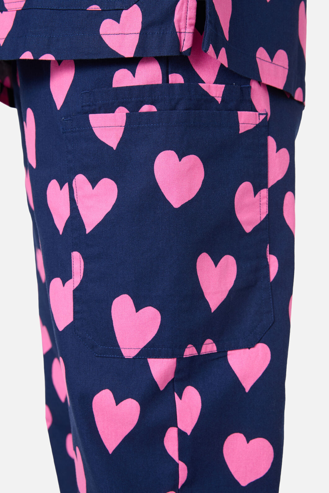Love Hearts Navy Scrub Set