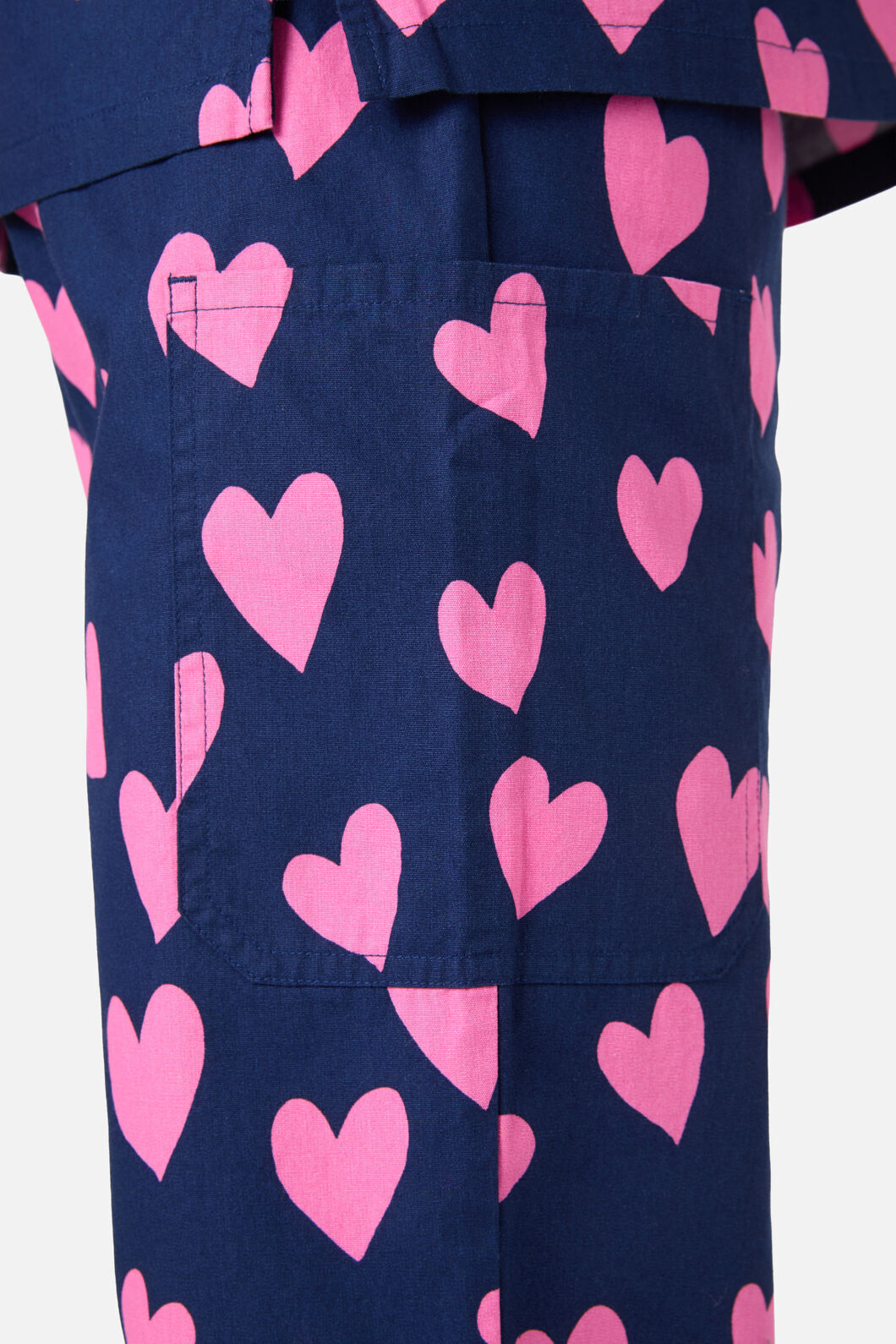Love Hearts Navy Scrub Set