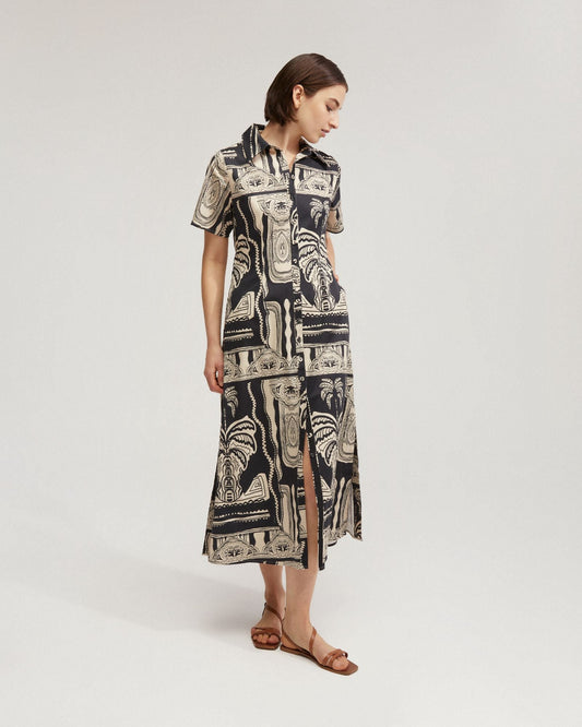 Jasmine Printed Shirt Dress