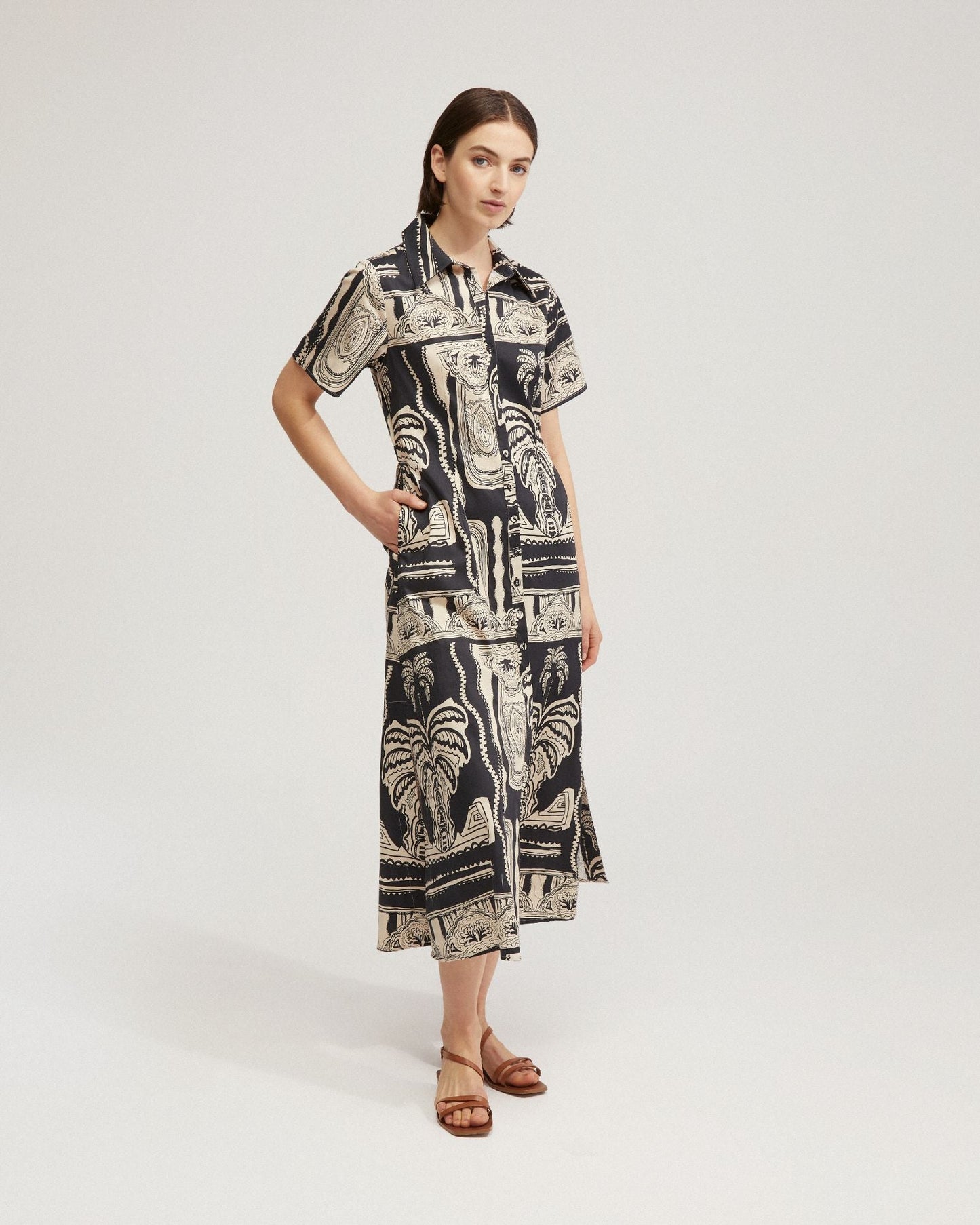 Jasmine Printed Shirt Dress