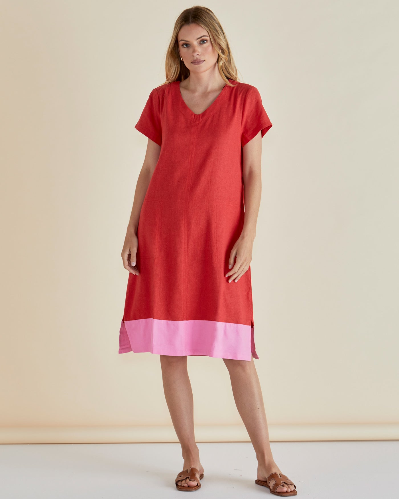 Elwood Dress - Red/Pink