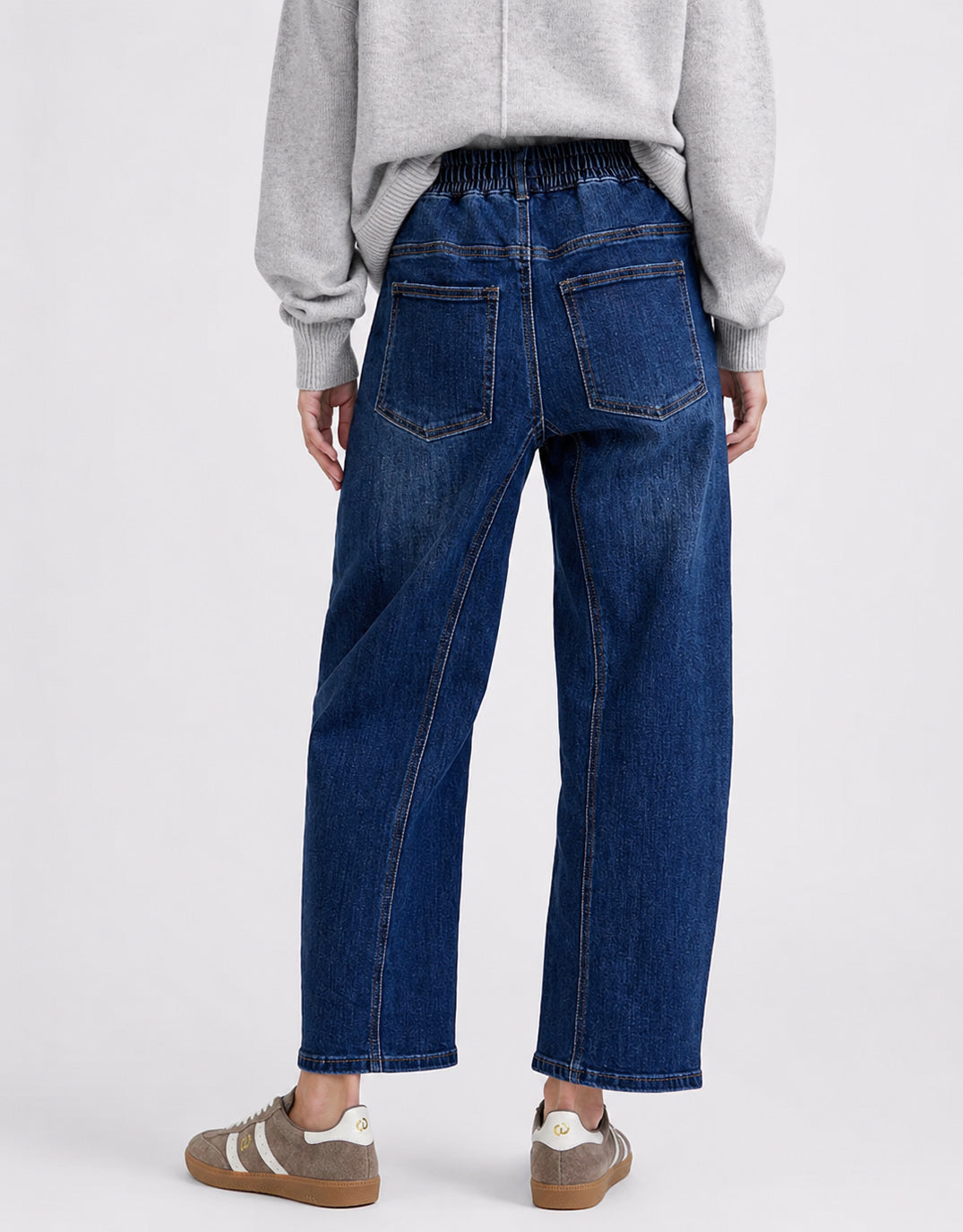 Sienna Barrel Jeans - Dark Blue