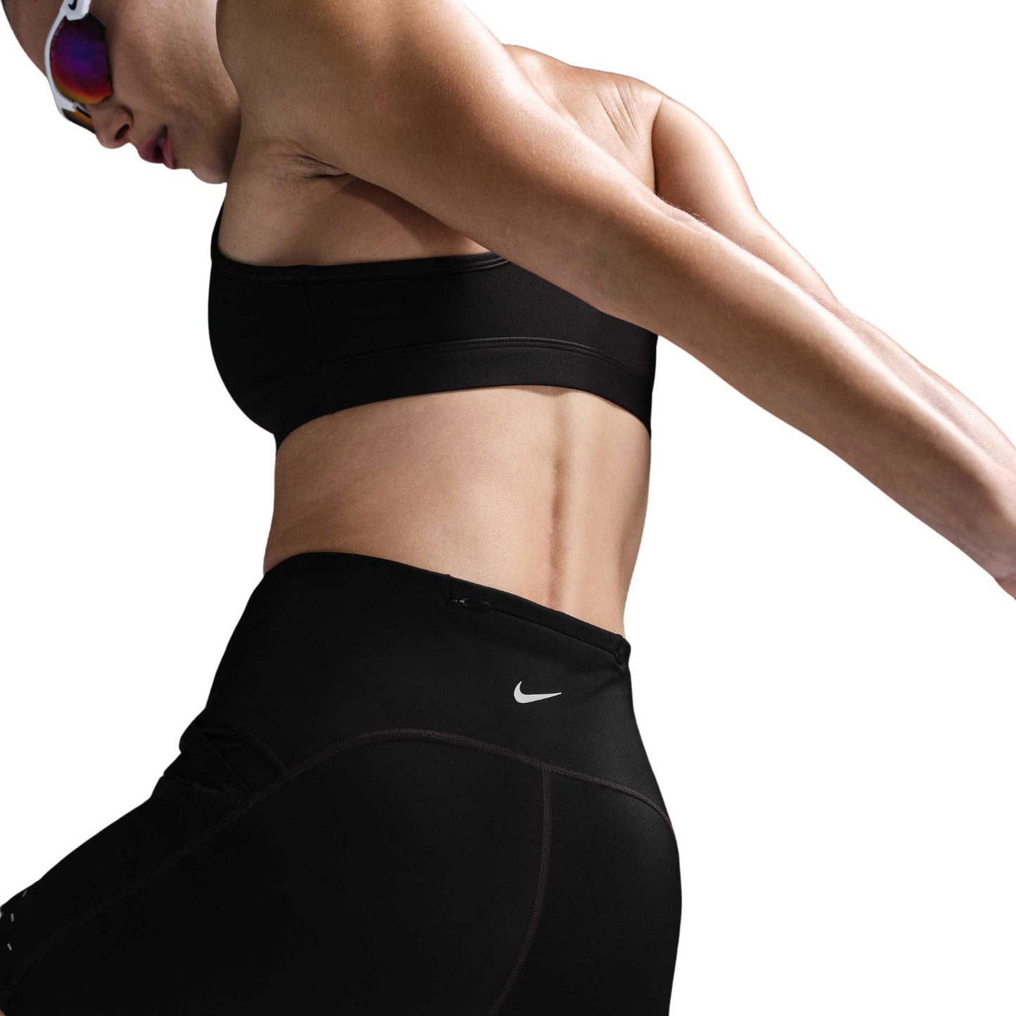 Womens Nike Swift High-Waisted 4 Inch Tight Running Shorts with Pockets