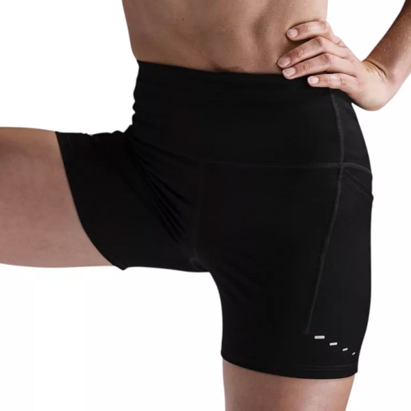 Womens Nike Swift High-Waisted 4 Inch Tight Running Shorts with Pockets