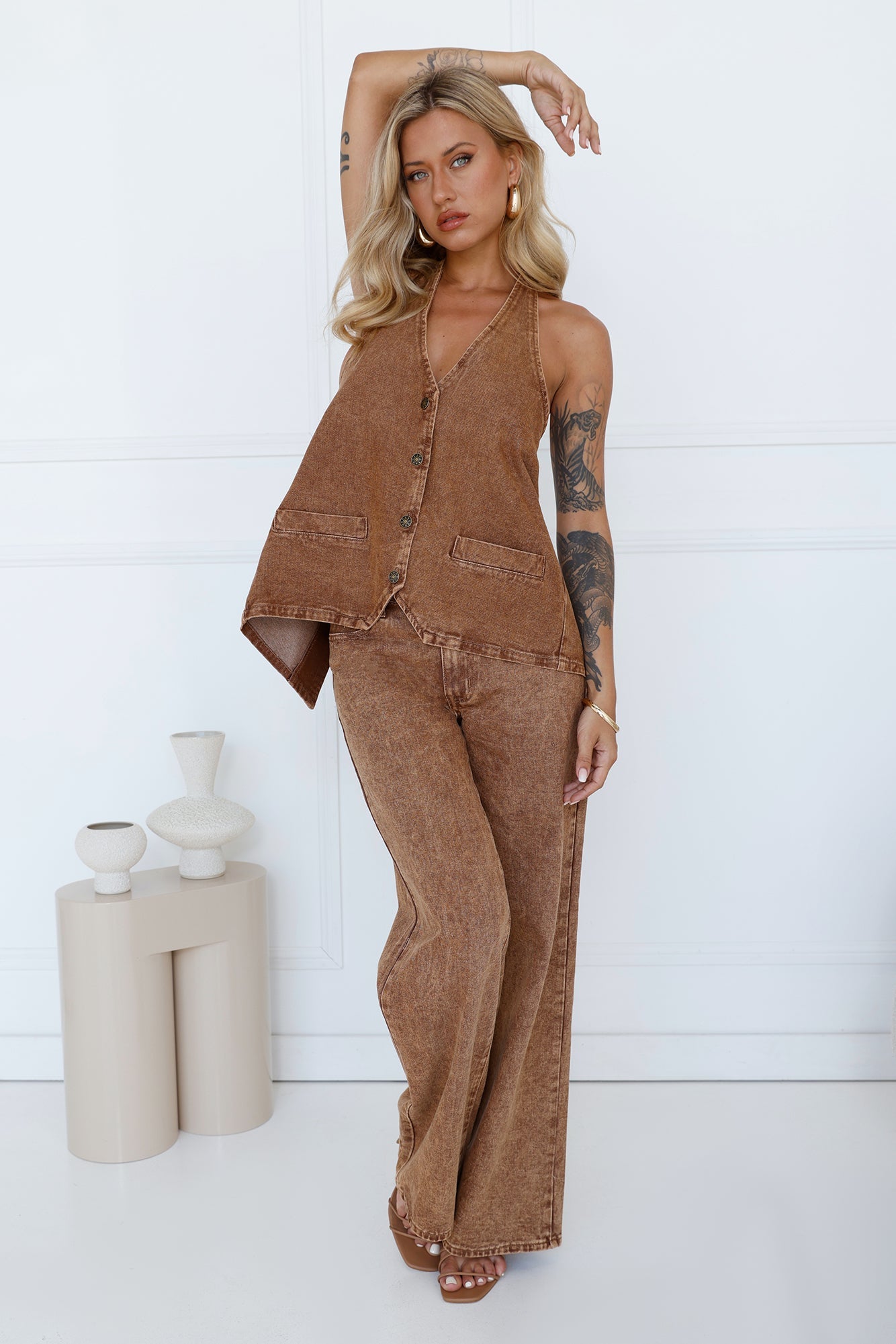 LIONESS Top Model Jean Stonewash