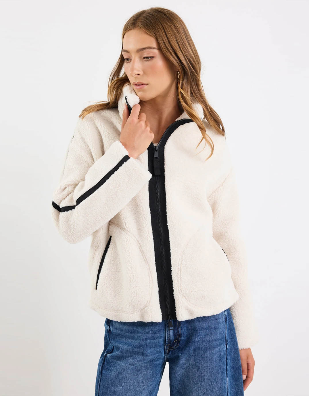 Chalet Sherpa Collared Jacket - Taupe