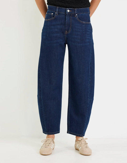 Graduate Stretch Barrel Jeans - Dark Blue