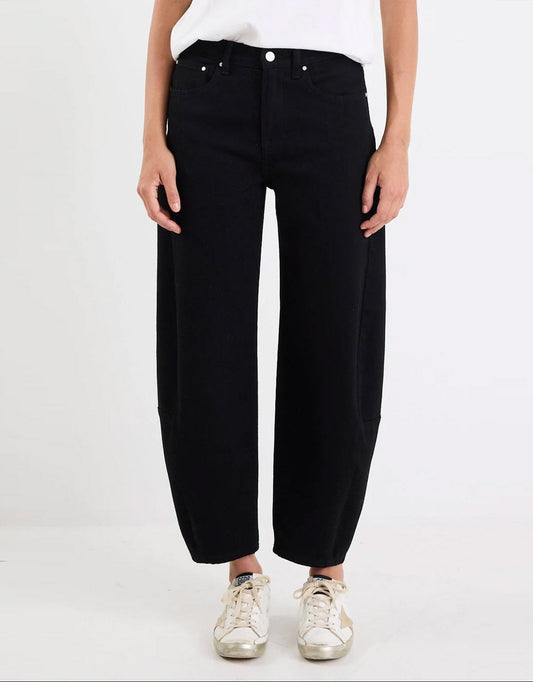 Graduate Stretch Barrel Jeans - Jet Black