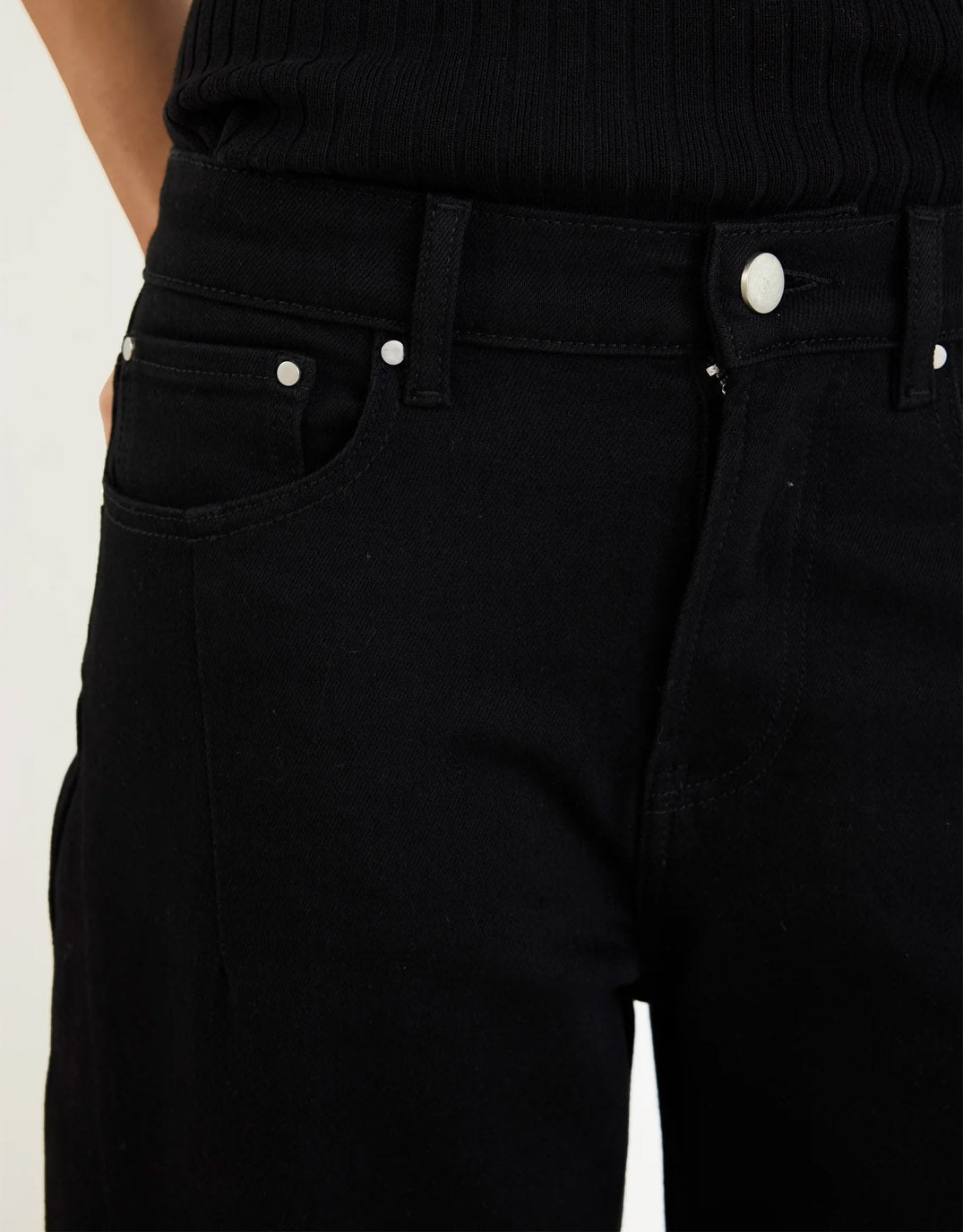 Graduate Stretch Barrel Jeans - Jet Black