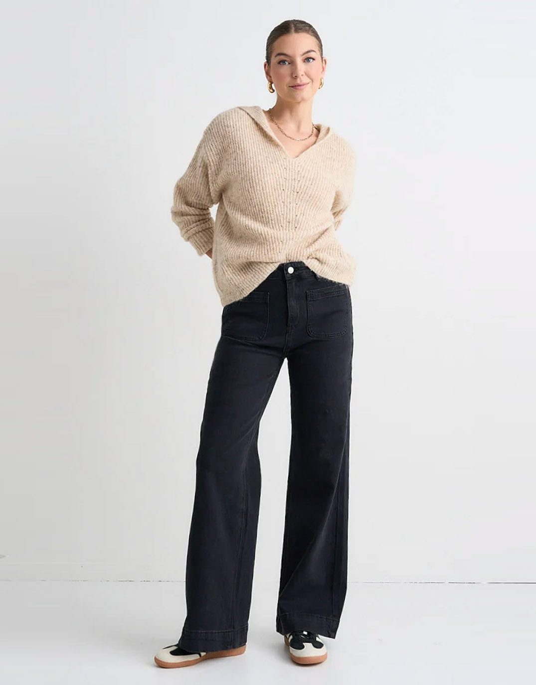 Zoey High Rise Stretch Denim Jean - Black