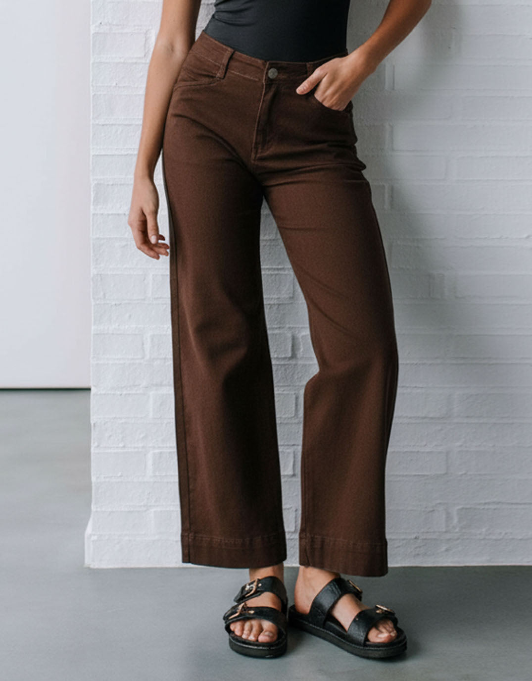 Ellery Stretch Straight Leg Jeans - Chocolate