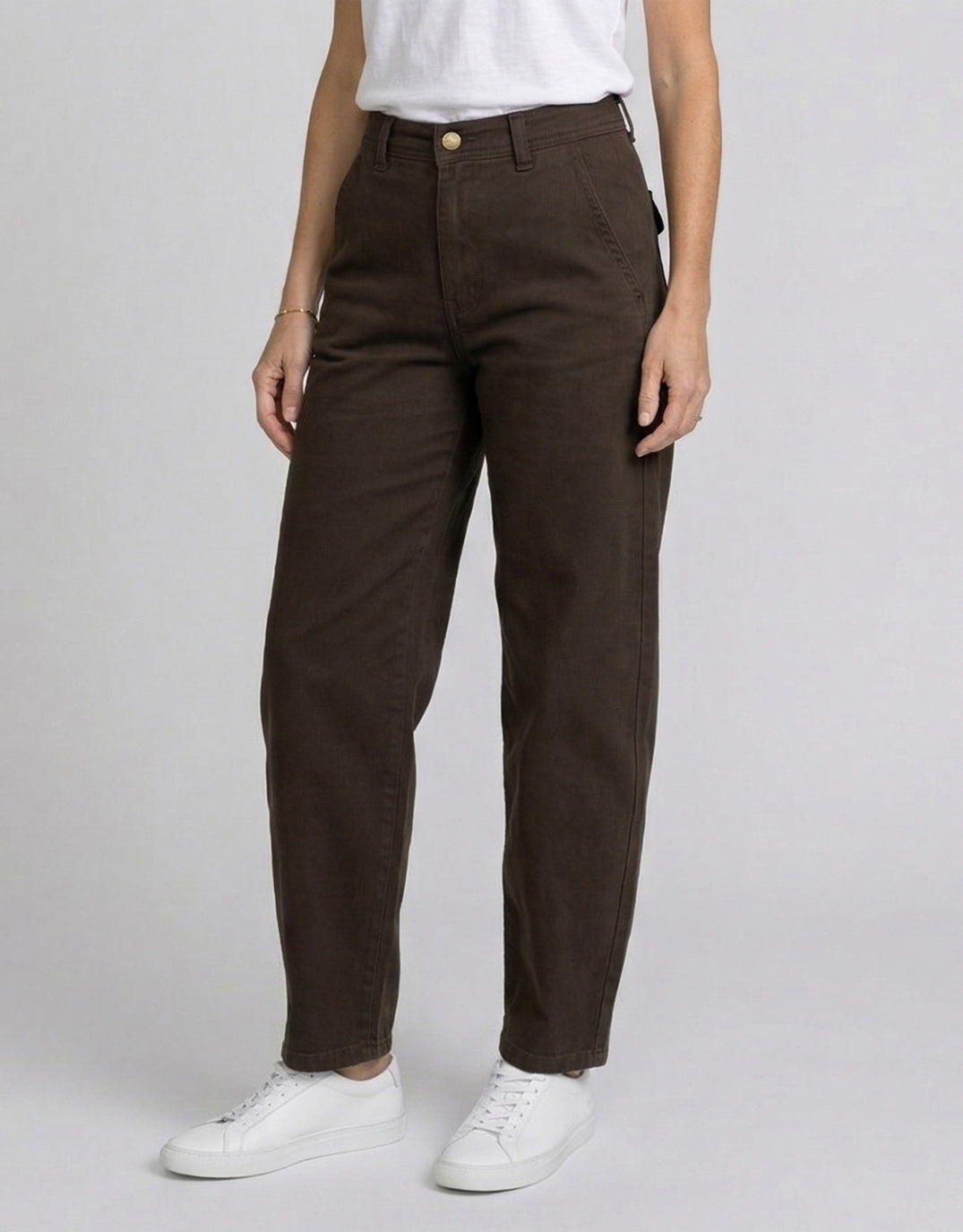Piper Barrel Jeans - Chocolate