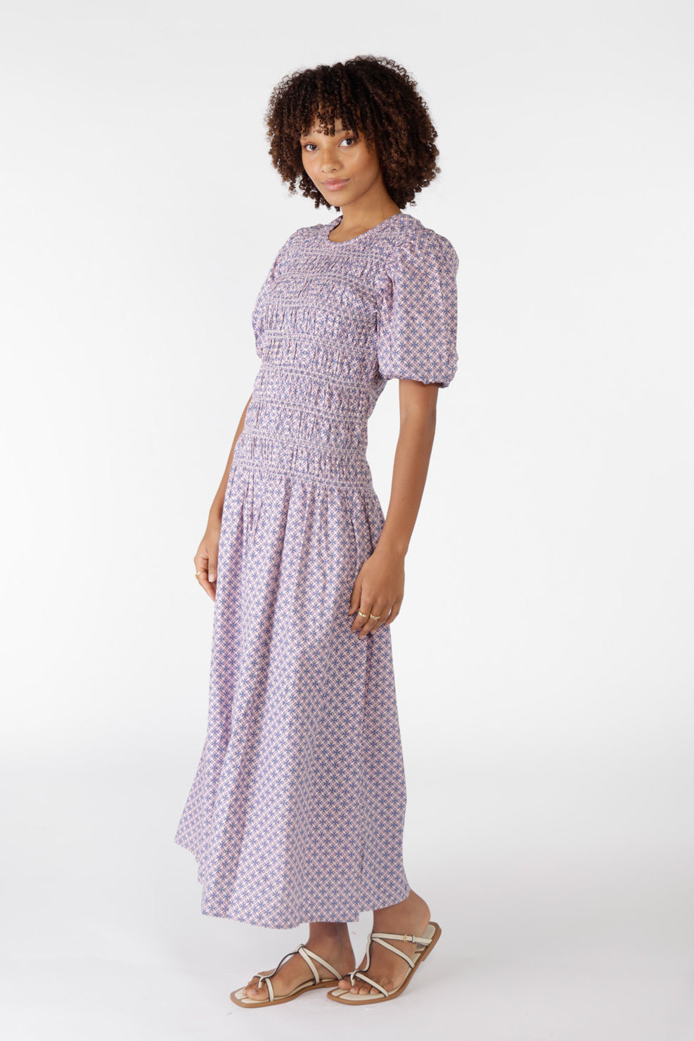 Cowgirl Surfer Aava Shirred Dress Musk