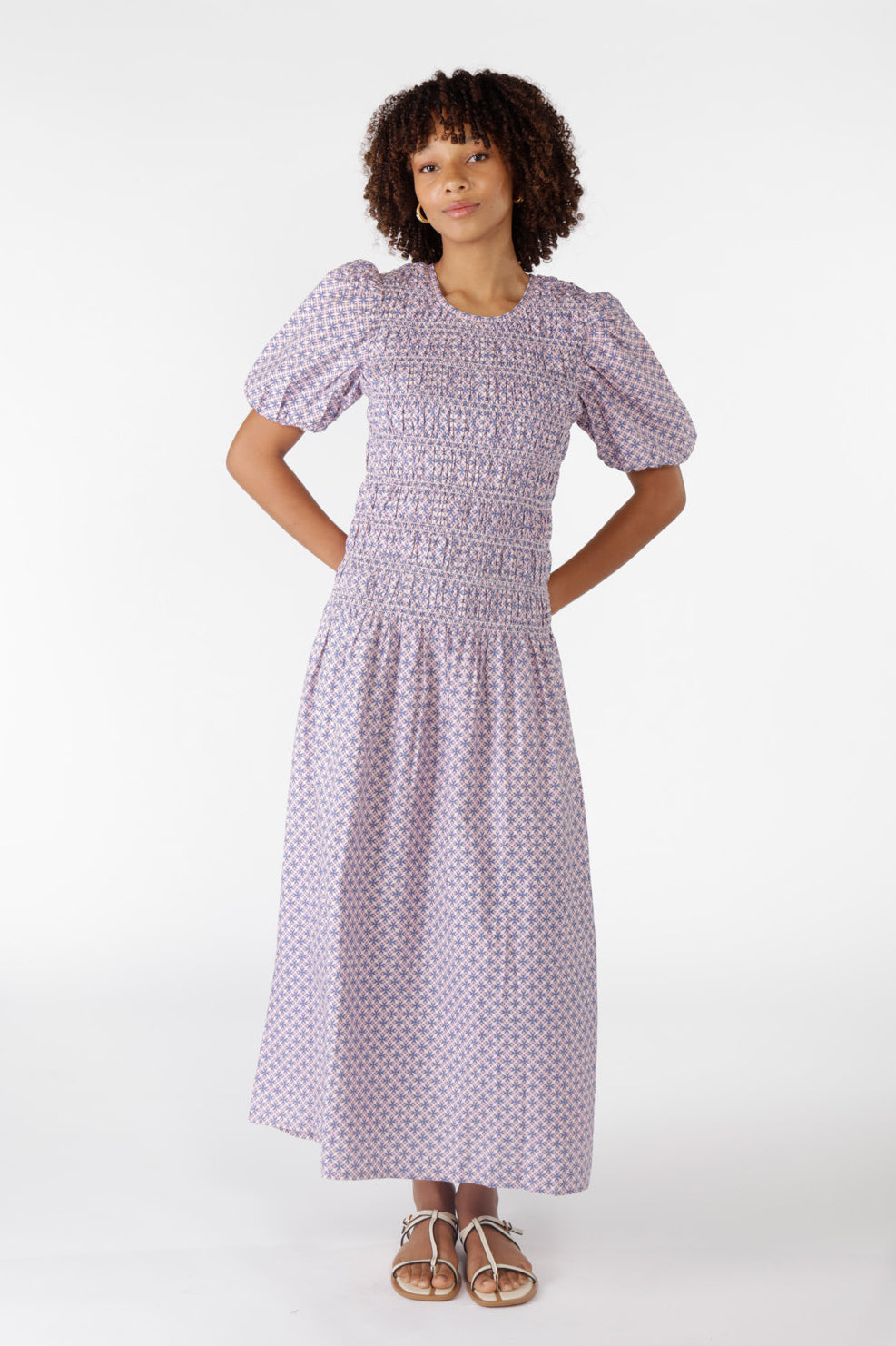 Cowgirl Surfer Aava Shirred Dress Musk