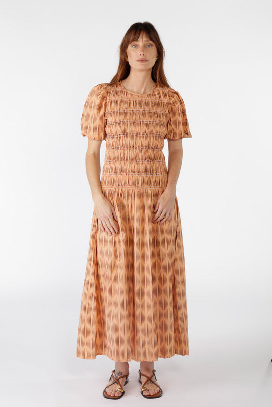 Cowgirl Surfer Mano Shirred Maxi Chocolate