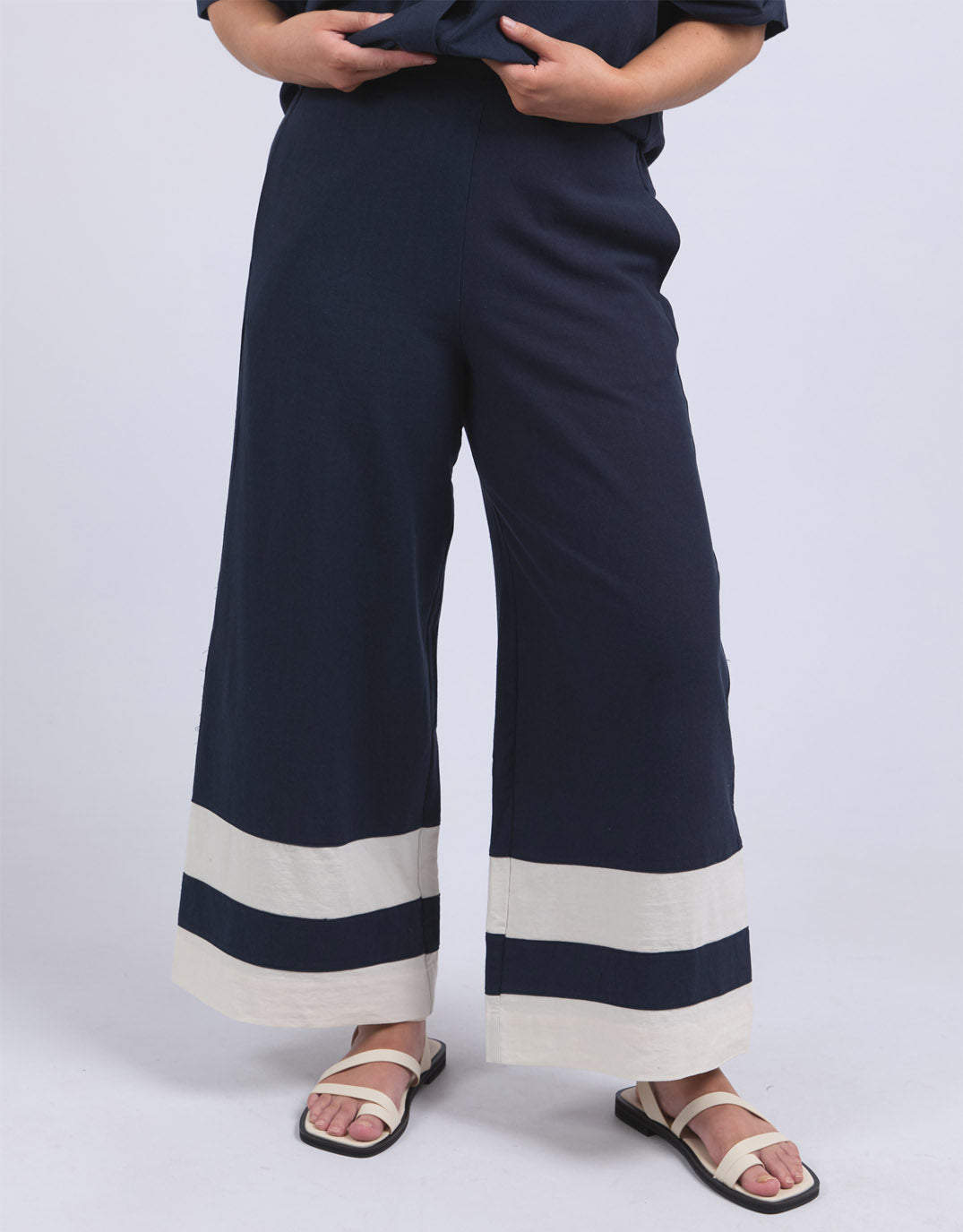 Scarlet Pant - Navy Stripe