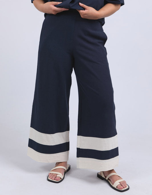 Scarlet Pant - Navy Stripe