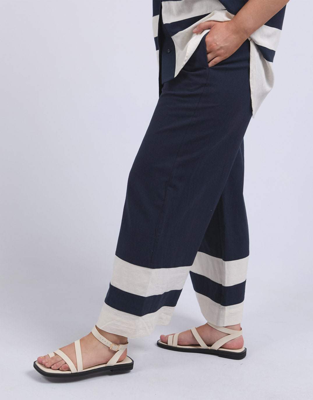 Scarlet Pant - Navy Stripe