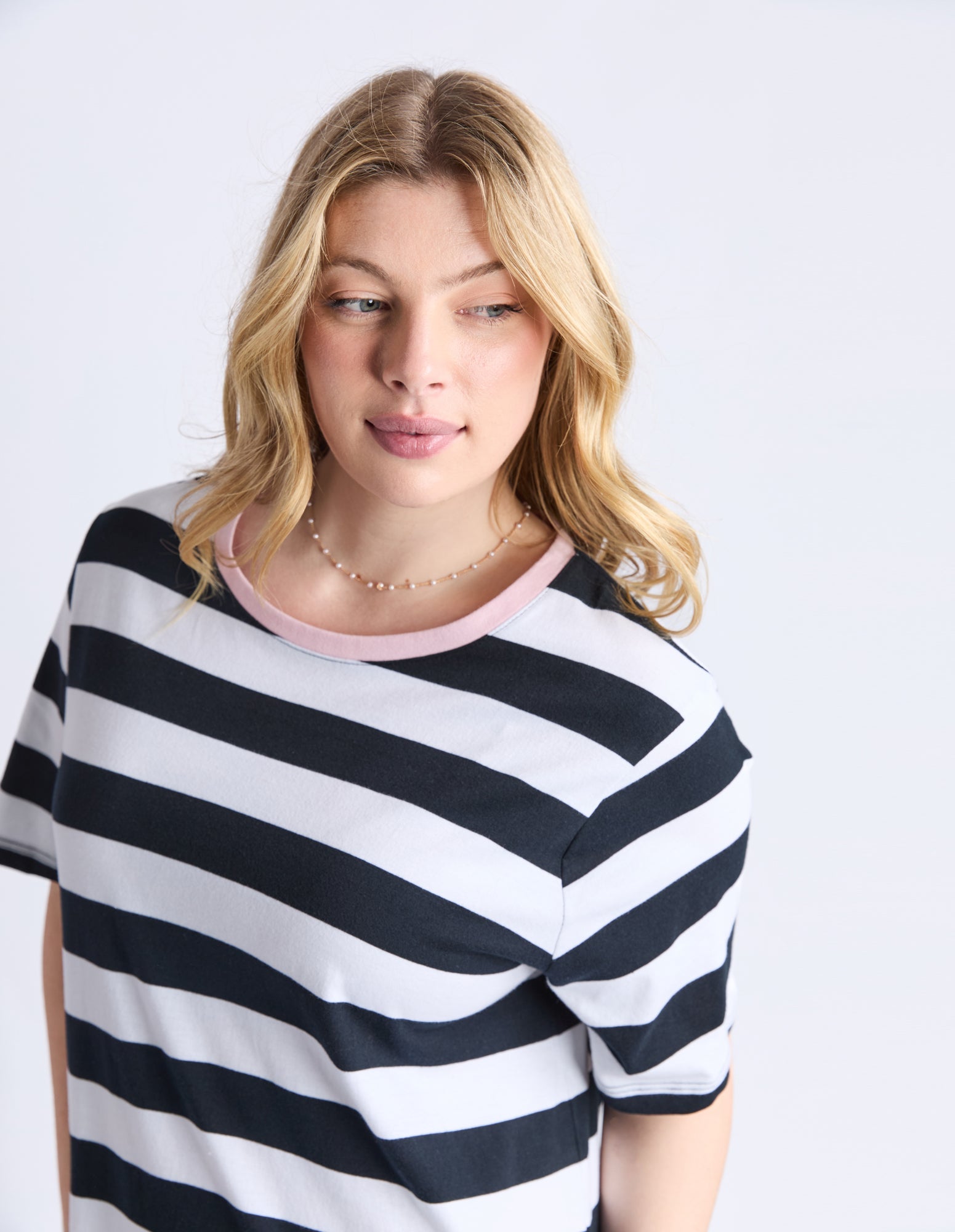 Sorrento Dress - Black & White Stripe