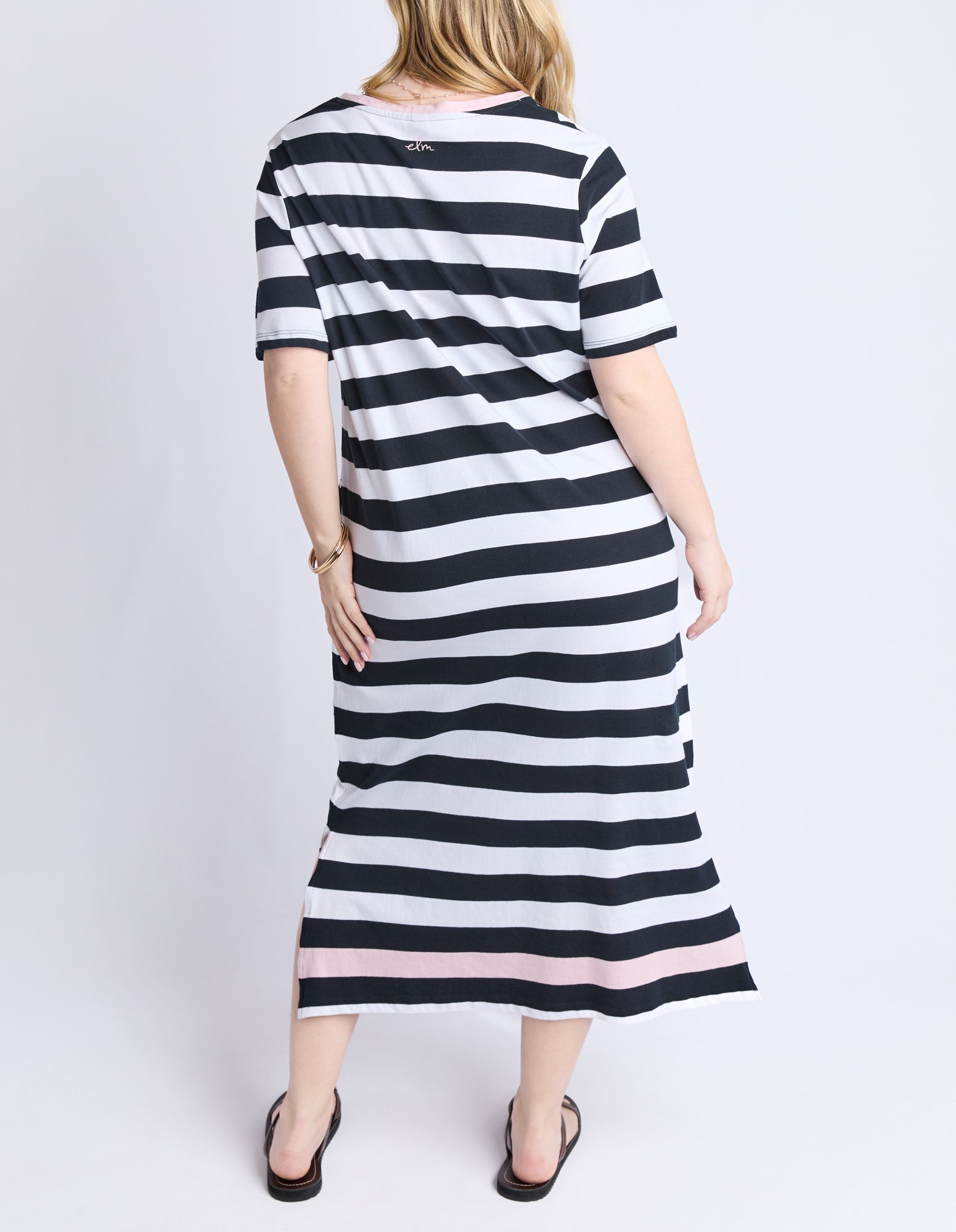 Sorrento Dress - Black & White Stripe