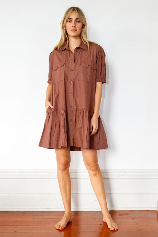 Itami Giverny Dress Chocolate