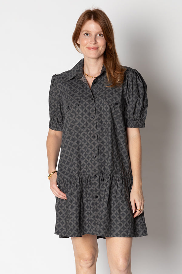 Itami Giverny Dress Lester Charcoal