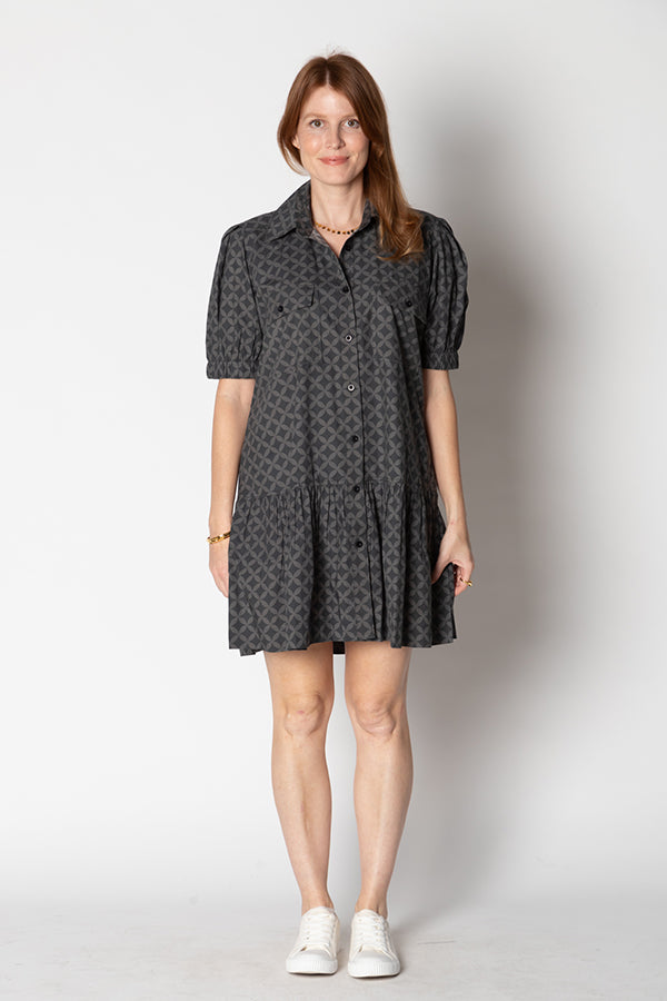 Itami Giverny Dress Lester Charcoal