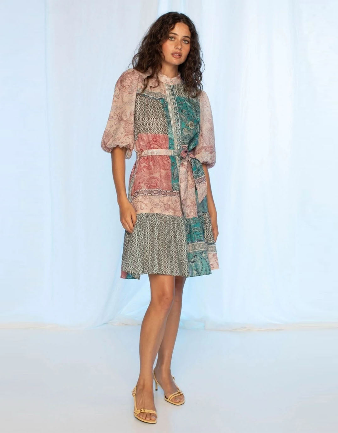 Holly Mini Dress - Paisley Mosaic