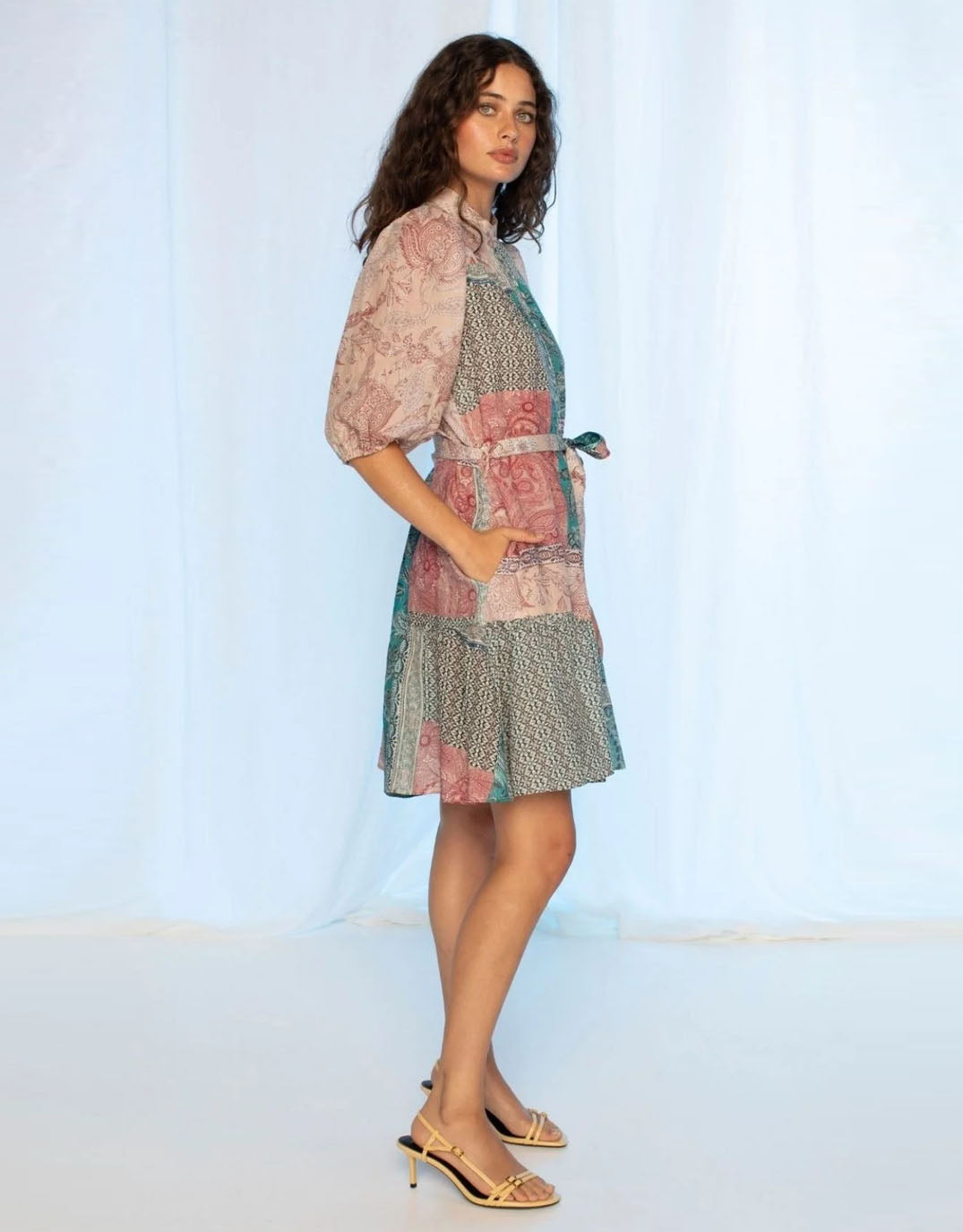 Holly Mini Dress - Paisley Mosaic