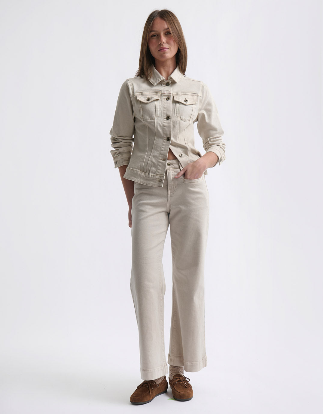 Freya Welt Pocket Jean - Sand